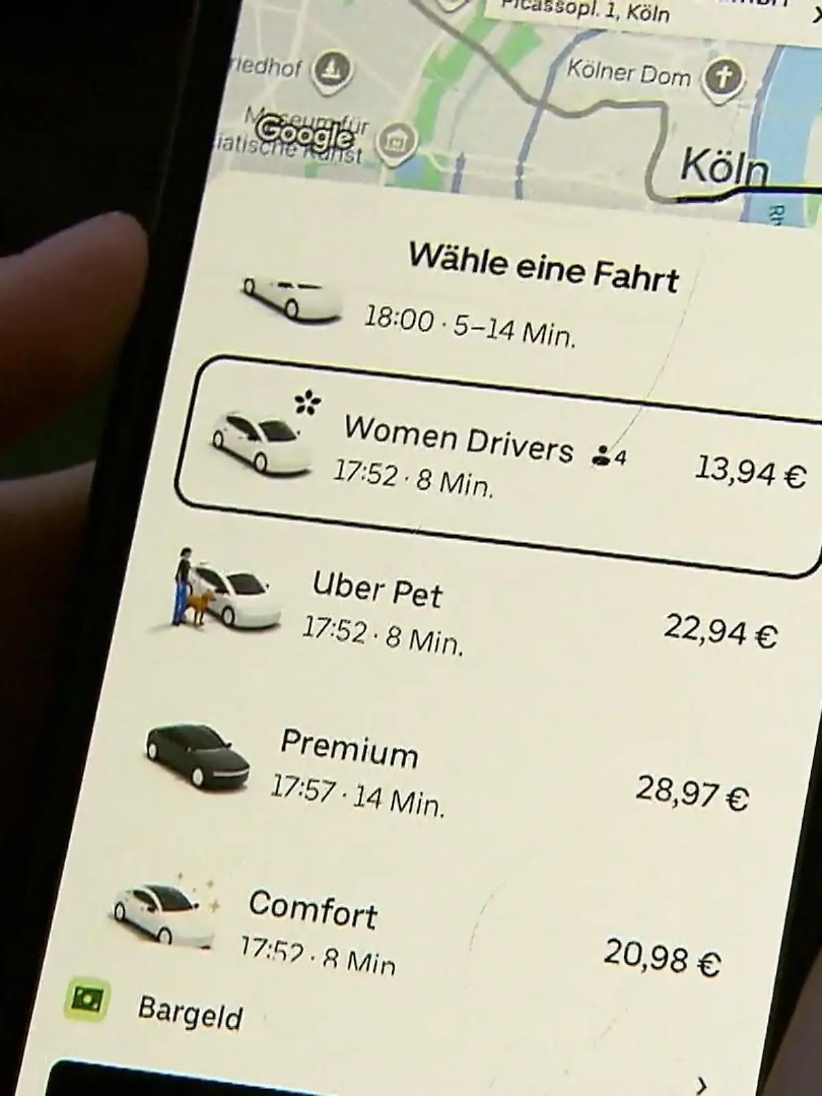 Bild zu: "Uber startet neue Option nur für Frauen"