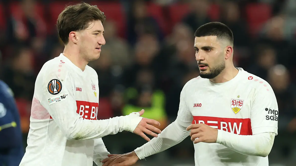Kommen Angelo Stiller (l.) und Deniz Undav im Rückspiel zurück? RTL zeigt das Europa-League-Spiel FC Porto gegen VfB Stuttgart im TV und auf RTL+ online im Stream