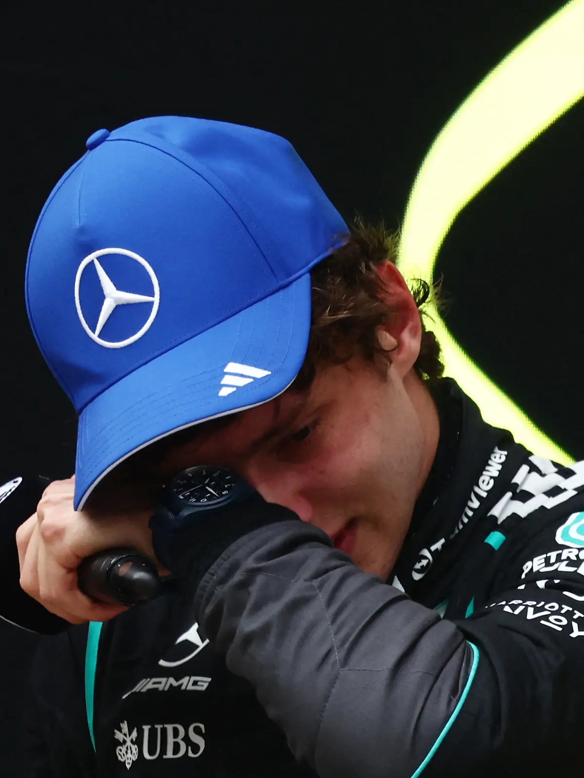 Formula One F1 - Chinese Grand Prix - Shanghai International Circuit, Shanghai, China - March 15, 2026 Mercedes' Andrea Kimi Antonelli celebrates after winning the Chinese Grand Prix REUTERS/Jakub Porzycki