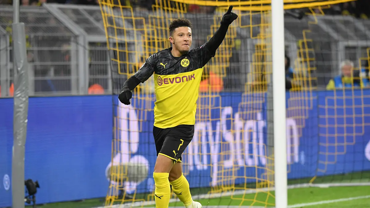10.12.2019, Fussball, UEFA Champions League 2019/20, Vorrunde, 6. Spieltag, Borussia Dortmund - Slavia Prag, Jubel Jadon Sancho Borussia Dortmund Dortmund Nordrhein Westfalen Deutschland *** 10 12 2019, Football, UEFA Champions League 2019 20, Preliminary Round, 6 Matchday, Borussia Dortmund Slavia Prague, Jubel Jadon Sancho Borussia Dortmund Dortmund Nordrhein Westfalen Germany Team2
