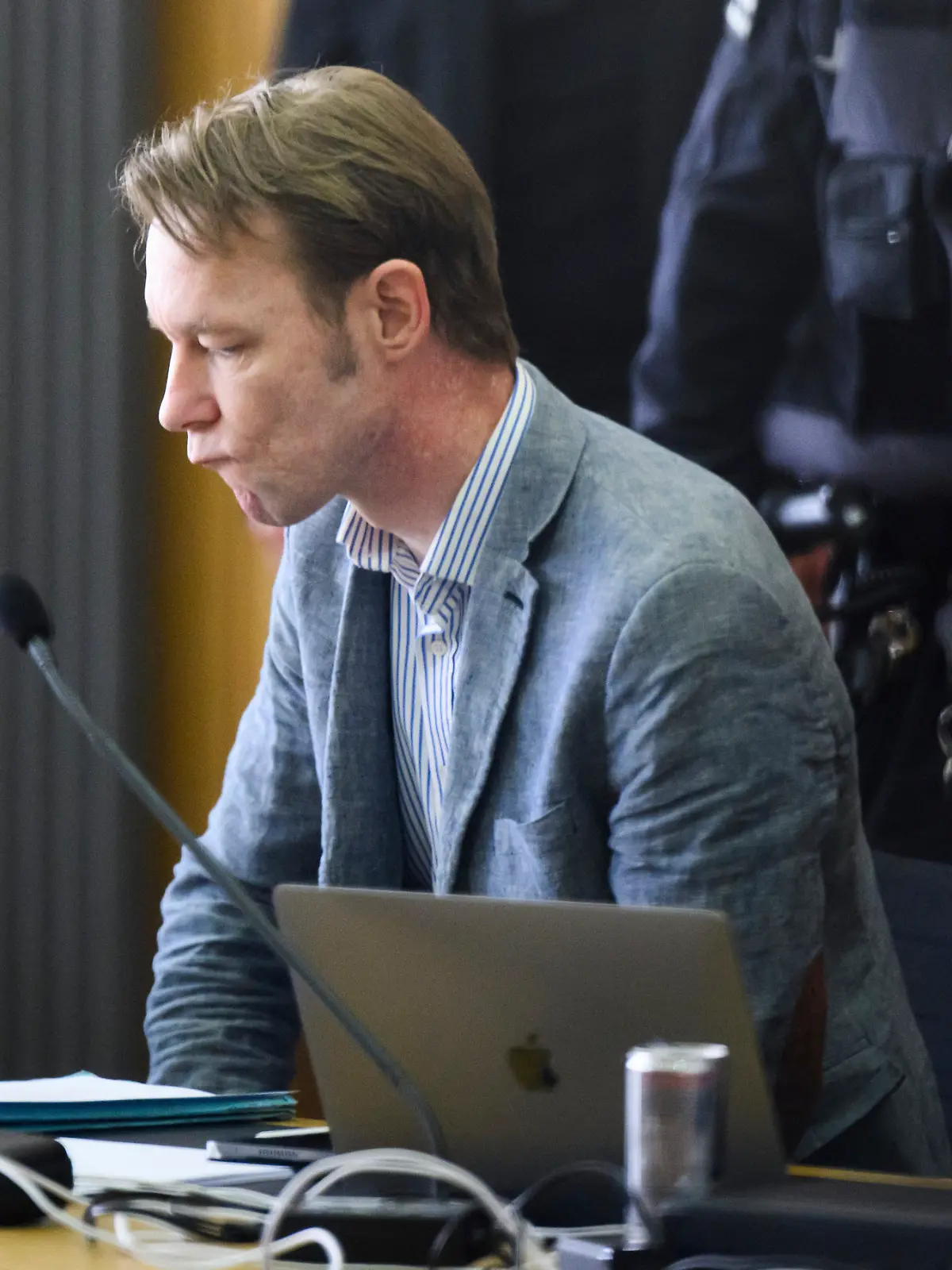 Christian B. beim Gerichtsprozess in Braunschweig