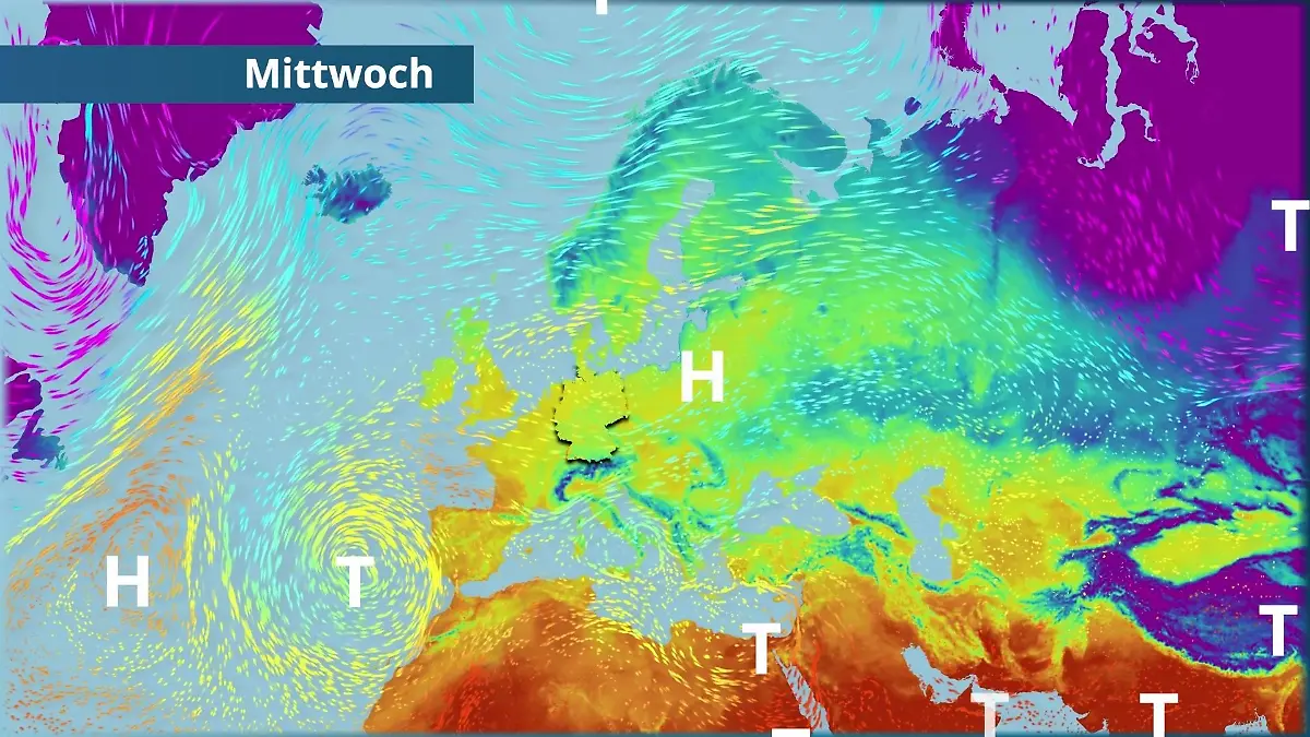 Prognose vom 17. März Der Strömungsfilm für Europa für 5 Tage