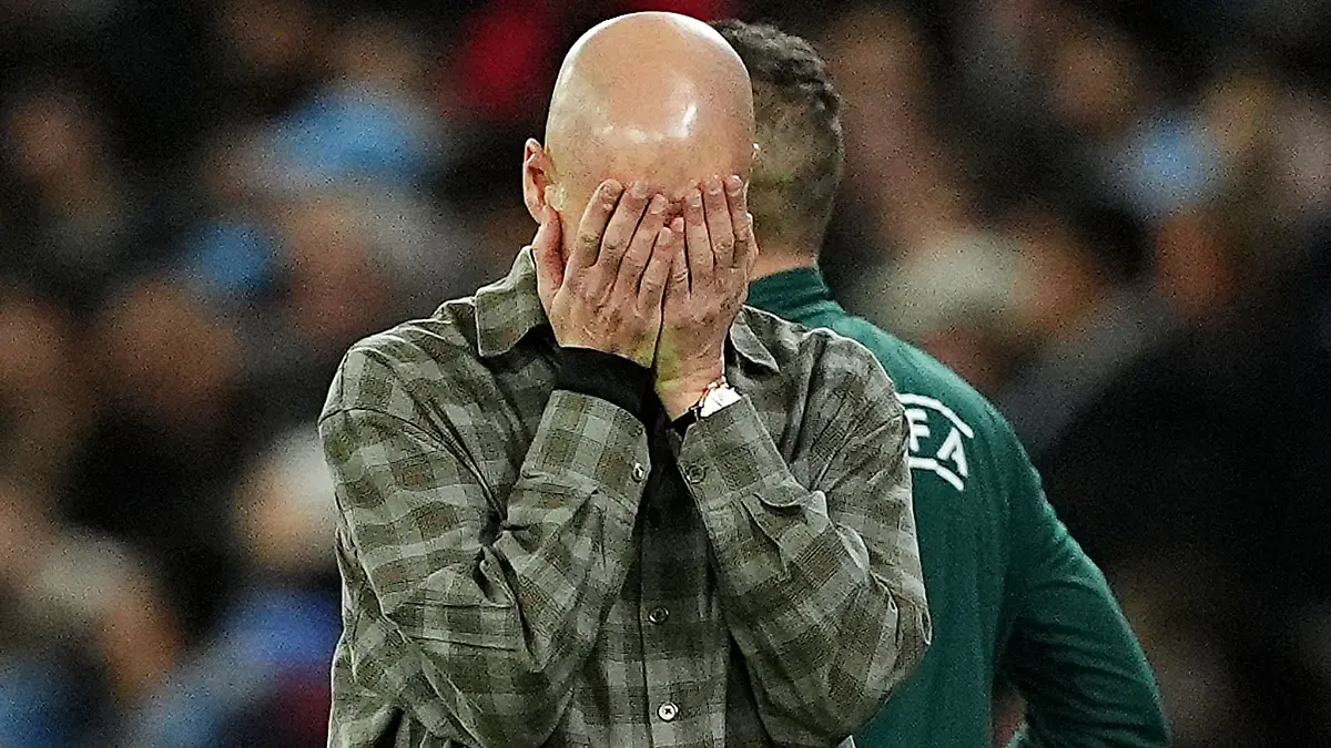 Manchester Citys Trainer Pep Guardiola war nach dem Aus in der Champions League gegen Real Madrid enttäuscht.