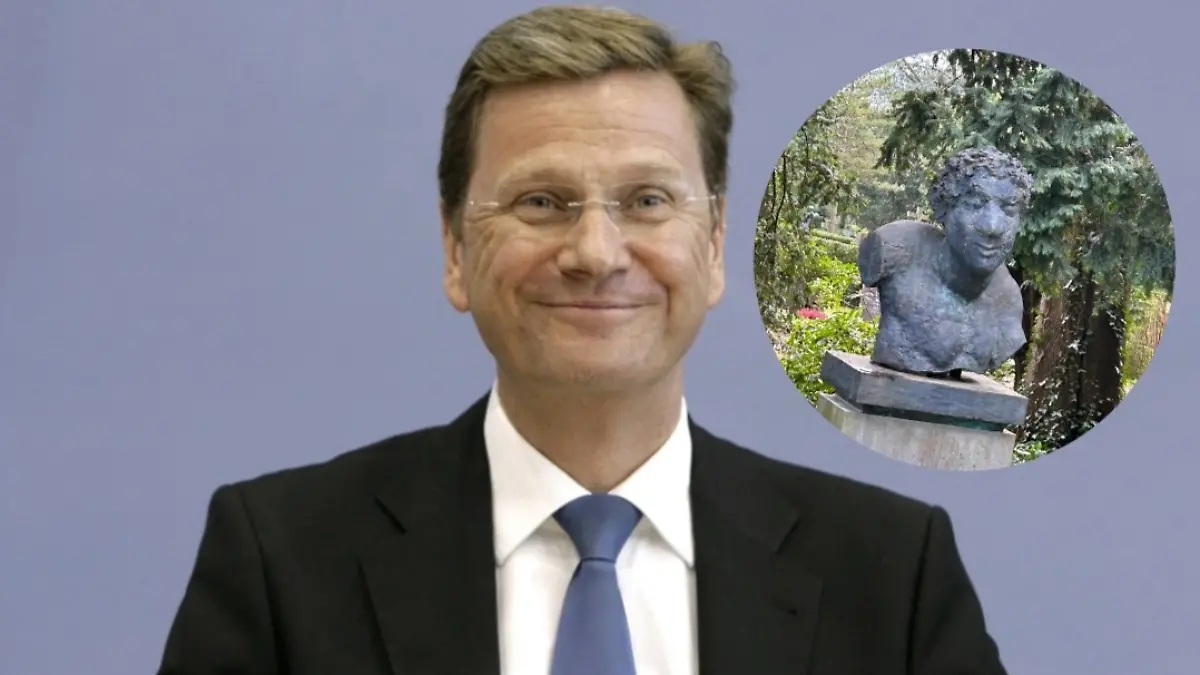 Die auffallende Ruhestätte des ehemaligen FDP-Vorsitzenden, deutschen Außenministers und Vizekanzlers Dr. Guido Westerwelle.