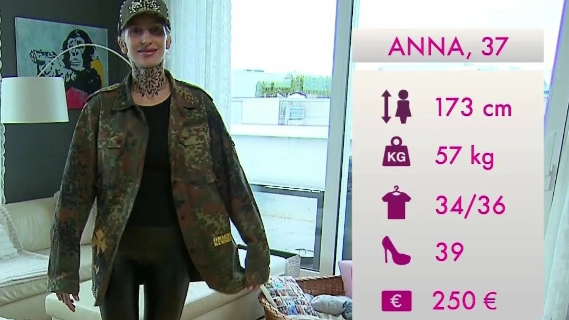 Shopping Queen: Die tätowierte Kandidatin Anna im Stylecheck: Größe, Gewicht, Kleidergröße und Co.