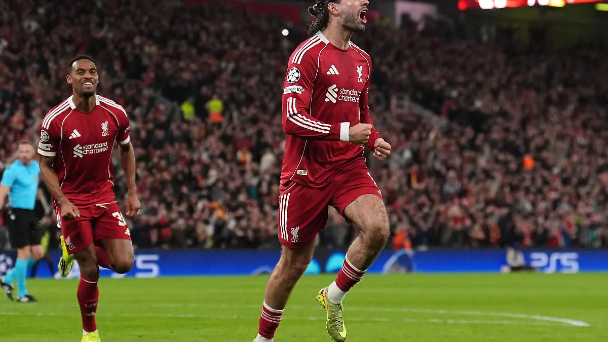 Dominik Szoboszlai brachte den englischen Meister mit seinem Treffer in die Spur.