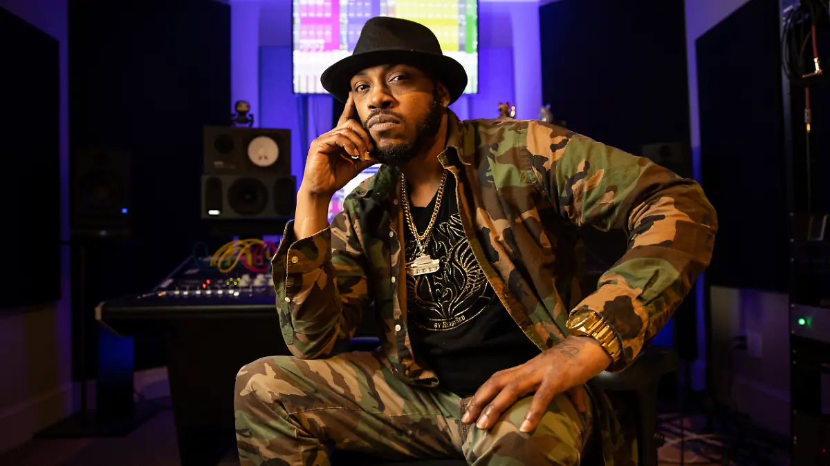 Rapper Mystikal poses for a portrait in Baton Rouge, La. on Jan. 22, 2021. Mystikal, whose birth name is Michael Lawrence Tyler, wants to make changes to his career — and life — as he tries to find harmony beyond a troubled past. He plans to start work on a live instrumentation project. (AP Photo/Rusty Costanza)