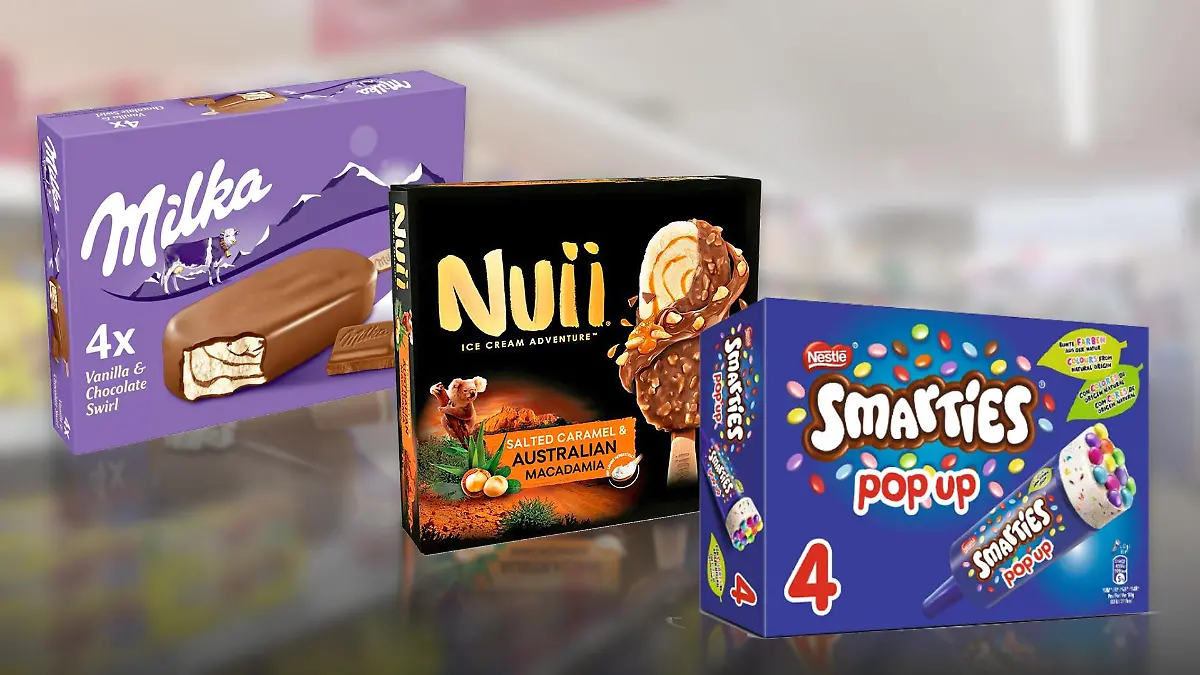 Froneri ruft einzelne Chargen Milka, Nuii und Smarties Eis zurück.