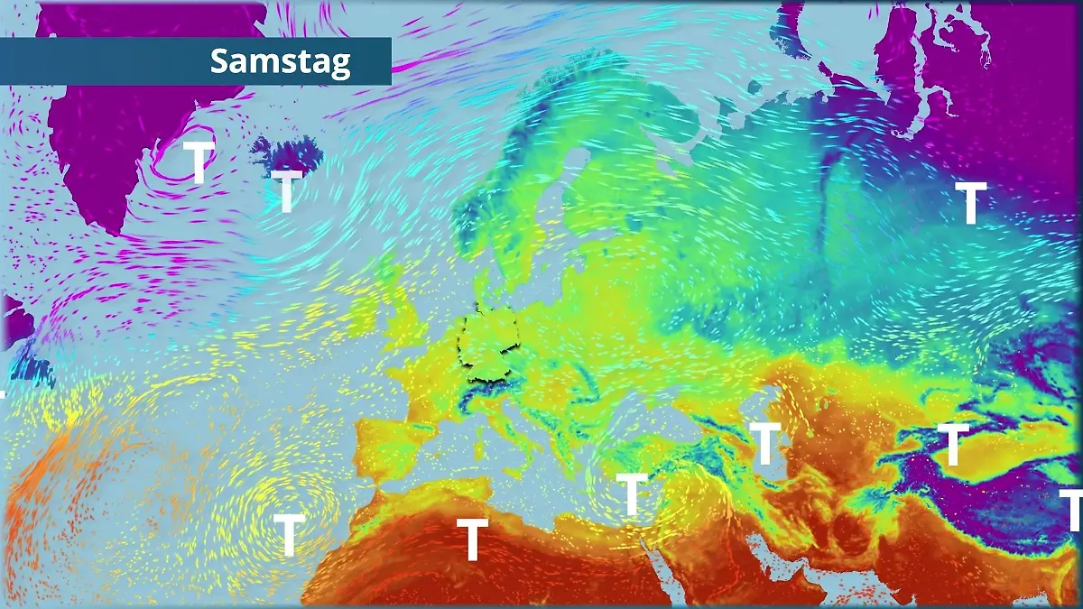 Prognose vom 20. März Der Strömungsfilm für Europa für 5 Tage