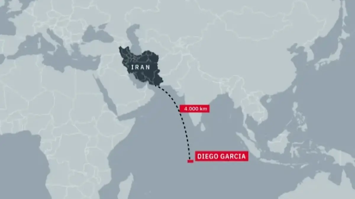 Diego Garcia liegt im Indischen Ozean. Das zeigt die Karte