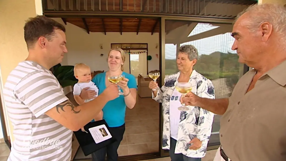 Die Hanfts sehen ihre neue Existenz Einzug ins Paradies