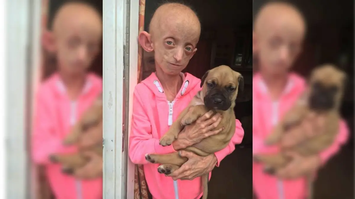 Krankes Mädchen mit Hund