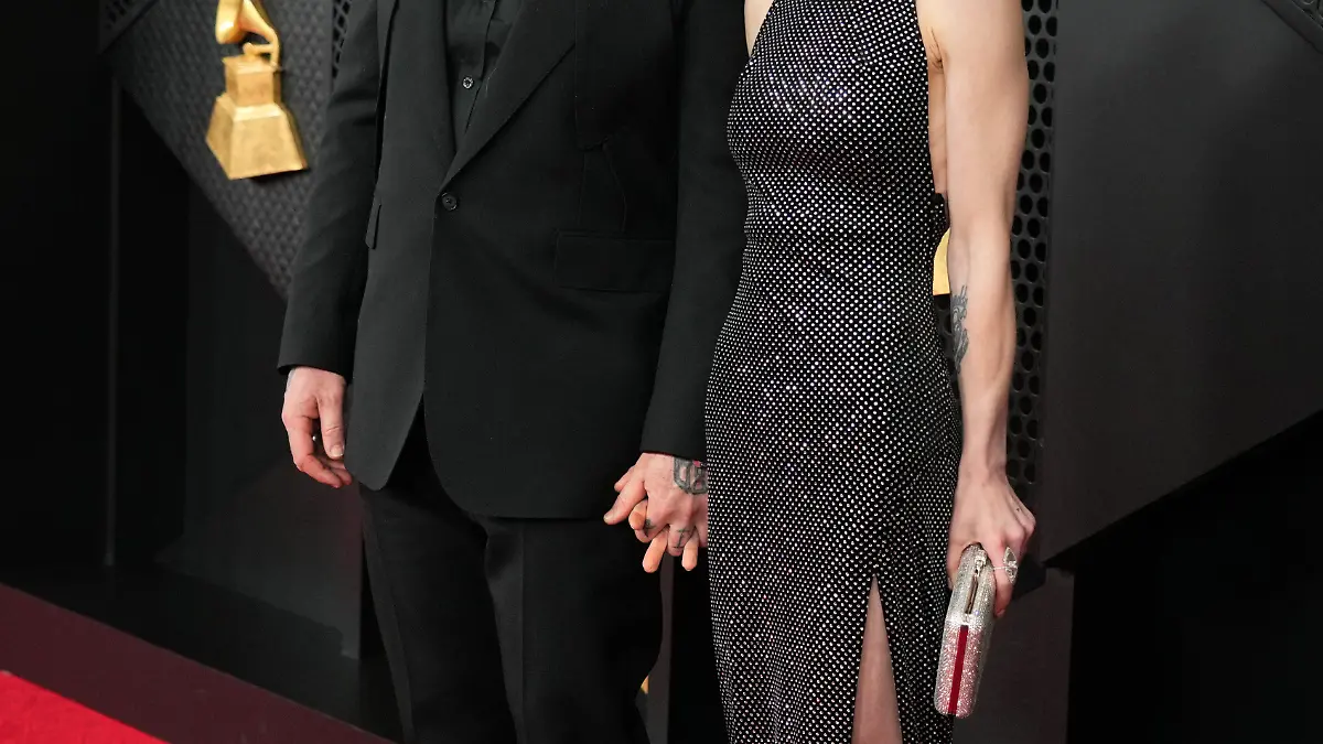 Sid Wilson, left, and Kelly Osbourne arrive at the 68th annual Grammy Awards on Sunday, Feb. 1, 2026, in Los Angeles. (Photo by Jordan Strauss/Invision/AP)