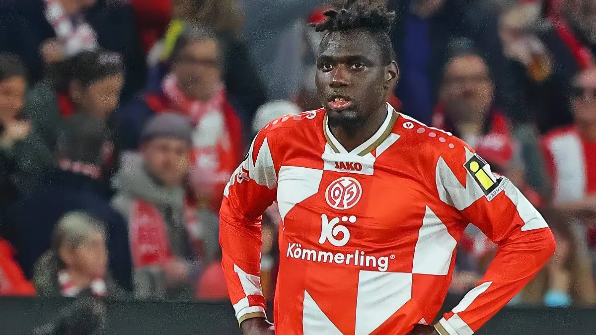 Mainz, Deutschland 19. März 2026: ELC - 2025/2026 - Achtelfinale - Rückspiel - FSV Mainz 05 gegen Sigma Olomouc Im Bild: Danny da Costa Mainz steht nachdenklich auf dem Spielfeld. Mewa Arena Rheinland - Pfalz *** Mainz, Germany 19 March 2026 ELC 2025 2026 Round of 16 second leg FSV Mainz 05 vs Sigma Olomouc In the picture Danny da Costa Mainz stands thoughtfully on the pitch Mewa Arena Rheinland Pfalz Copyright: xFotostandx/xRacochax