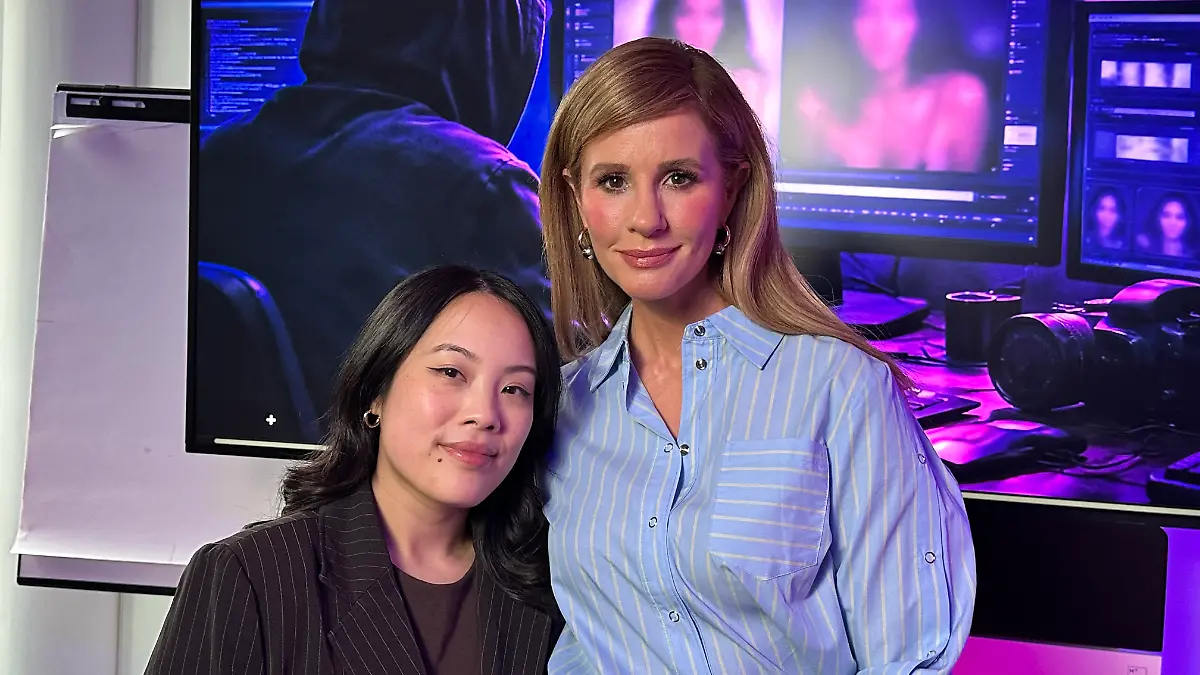 RTL-Moderatorin Mareile Höppner und Jung Quan vom Verifizierungsteam zeigen, was man als Betroffene aktuell gegen Deepfake Pornos unternehmen kann