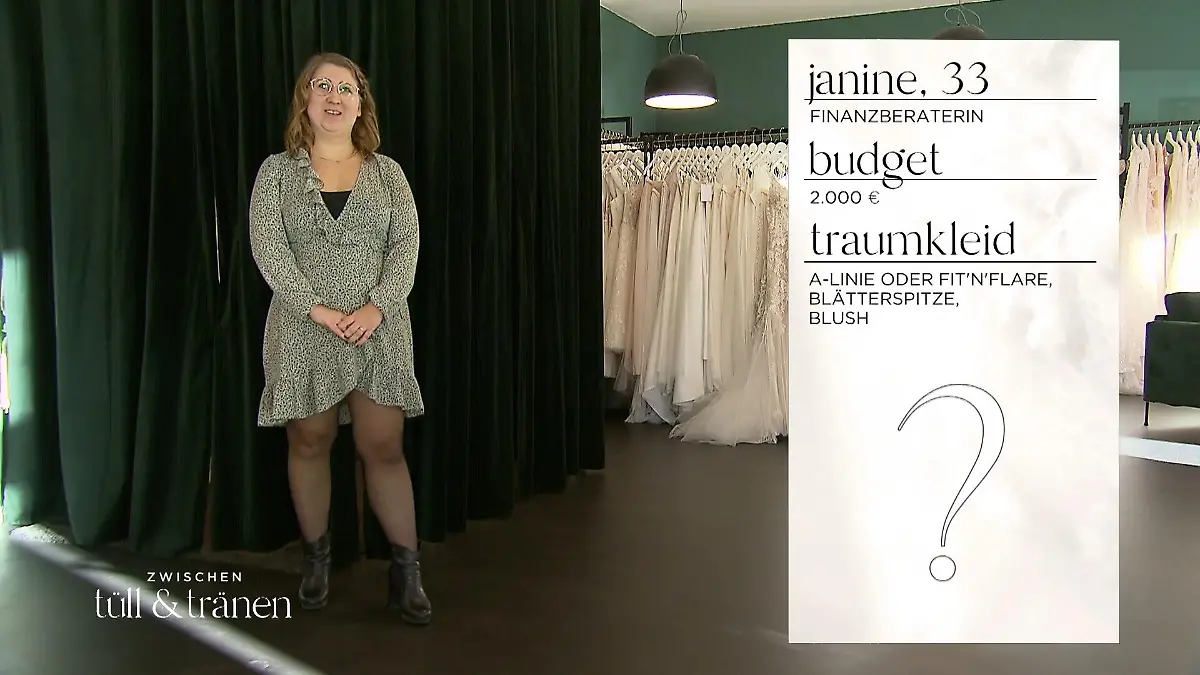 Braut Janine will einen Wow-Effekt Sie hat viele Anforderungen