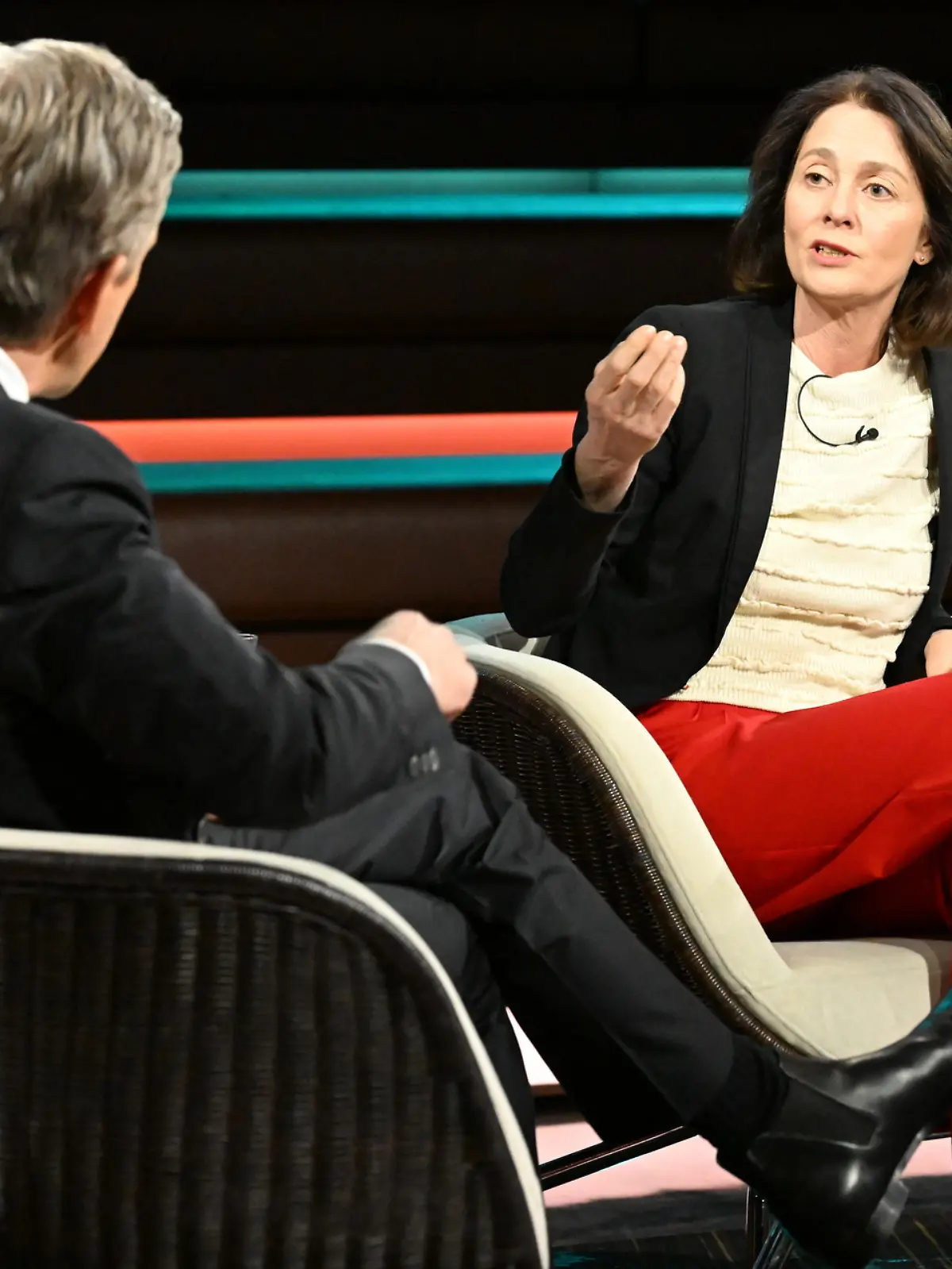Katarina Barley (SPD) versucht, sich bei Moderator Markus Lanz zu erklären