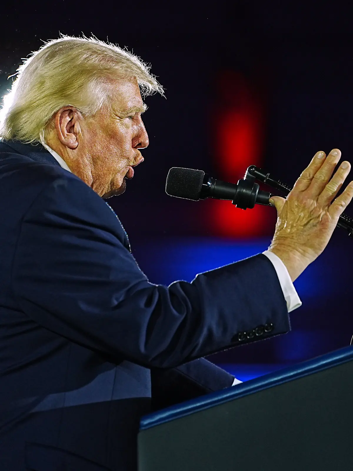 President Donald Trump speaks at the National Republican Congressional Committee's (NRCC) annual fundraising dinner, Wednesday, March 25, 2026, at Union Station in Washington. (AP Photo/Julia Demaree Nikhinson)