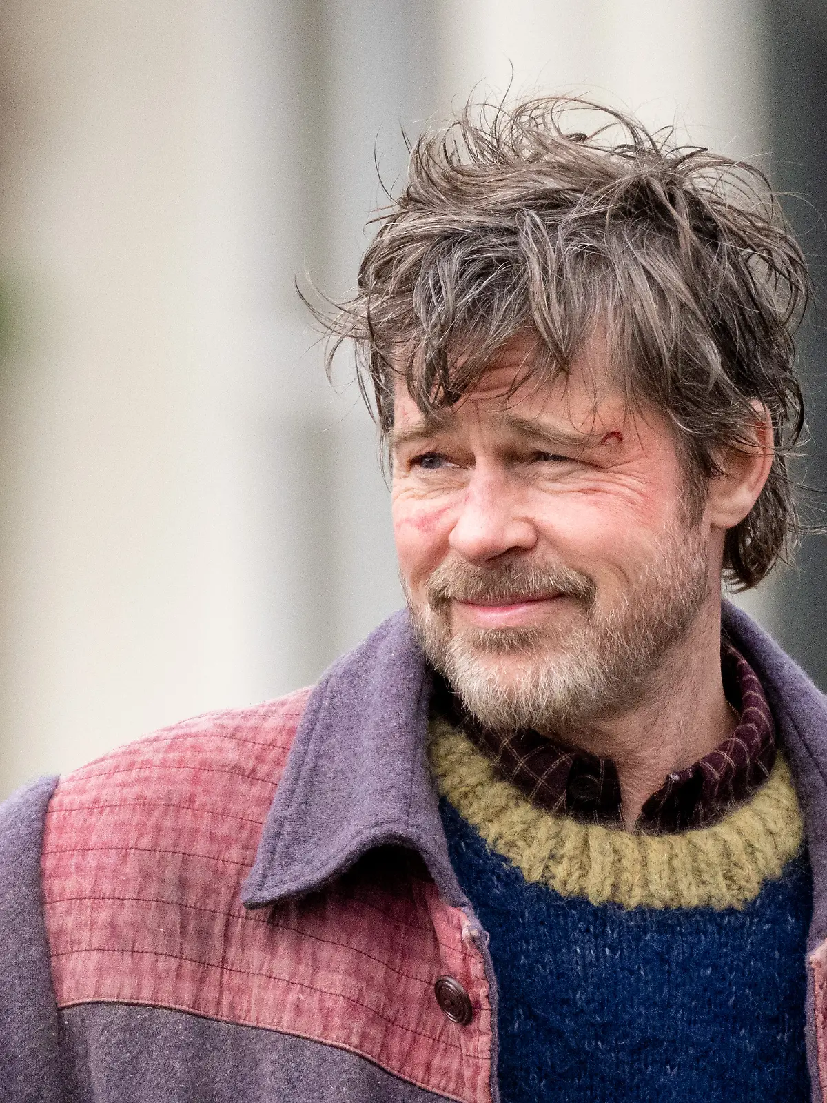 Brad Pitt in Amsterdam for the filming of the Hollywood movie The Riders.