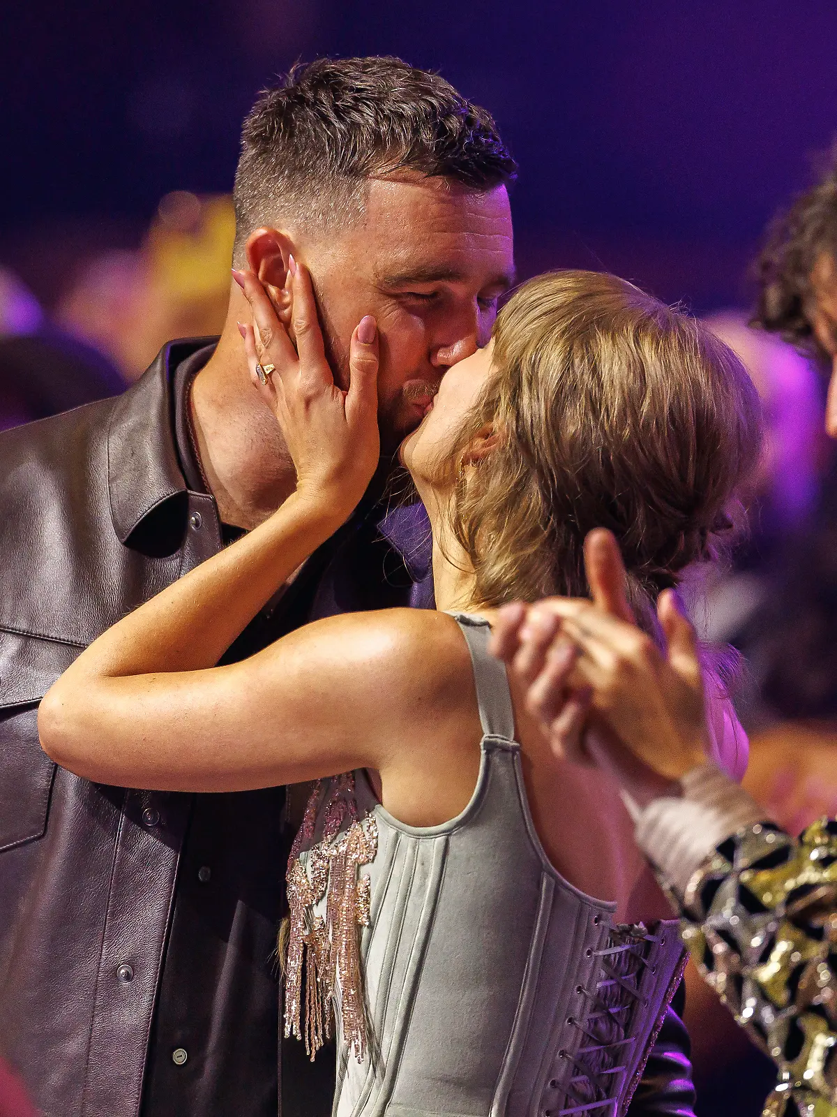 Taylor Swift and Travis Kelce at the 2026 iHeartRadio Music Awards held at Dolby Theatre on March 26, 2026 in Los Angeles, California. (Photo by Christopher Polk/Billboard via Getty Images)