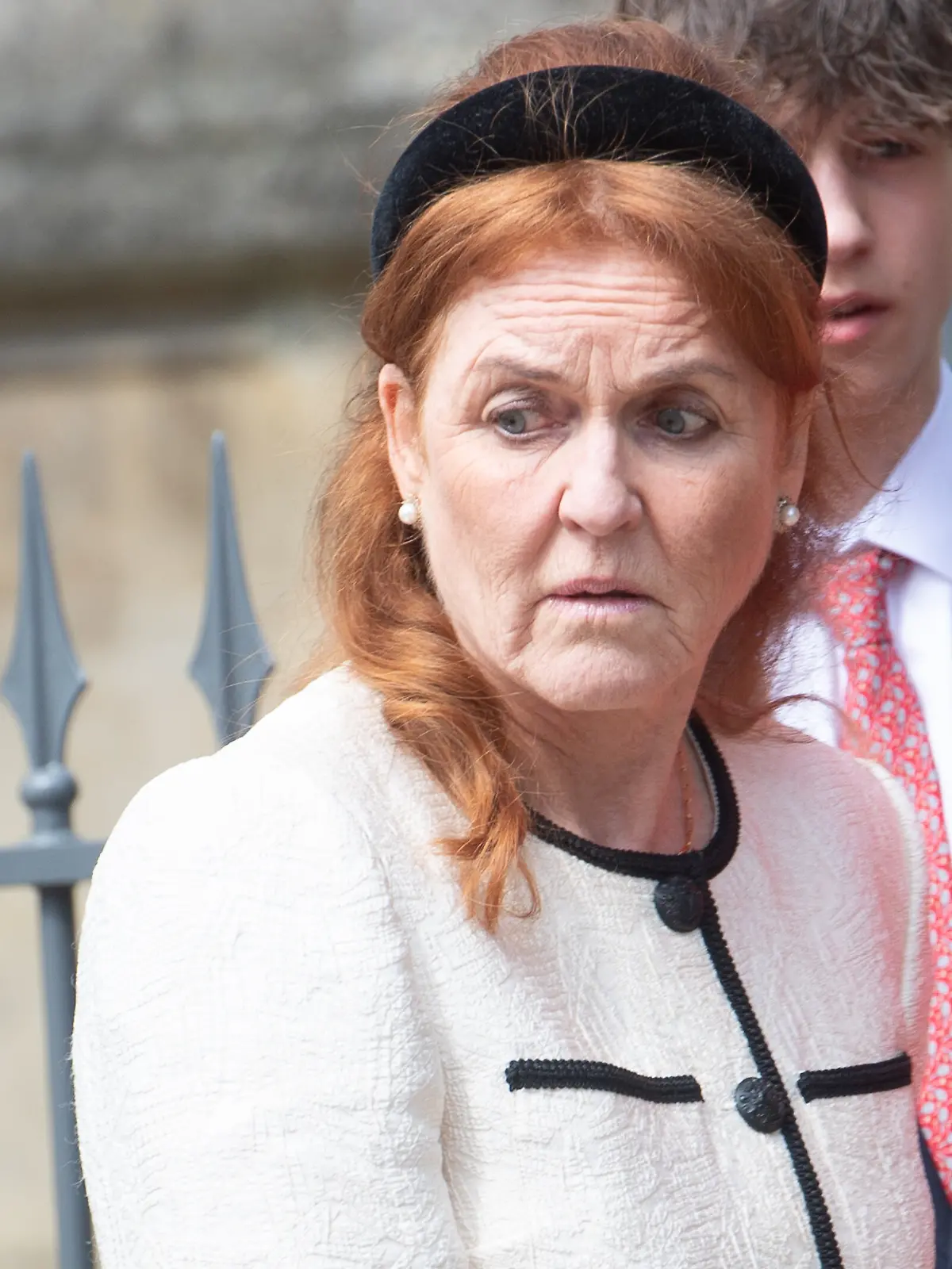 Sarah Ferguson - The Duchess of York depart an Easter Service at St. George's Chapel, Windsor Castle, London, England, UK on Sunday 20 April, 2025., Credit:Justin Ng / Avalon