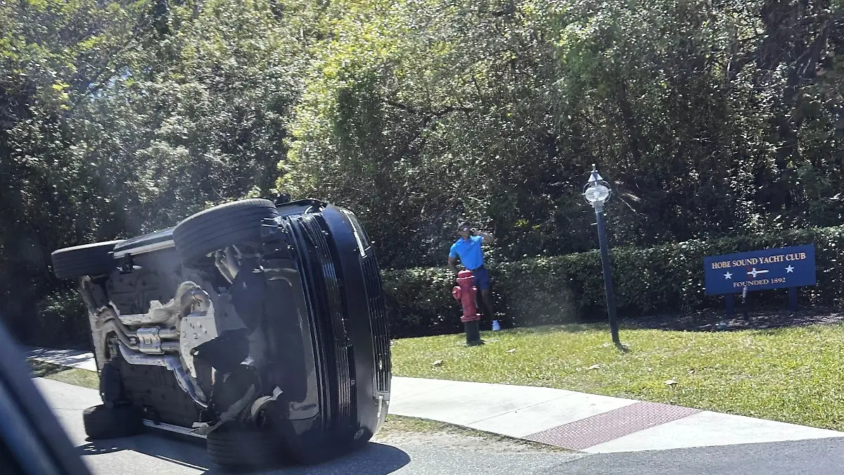 Tiger Woods wurde in Jupiter Island in einen Autounfall verwickelt.