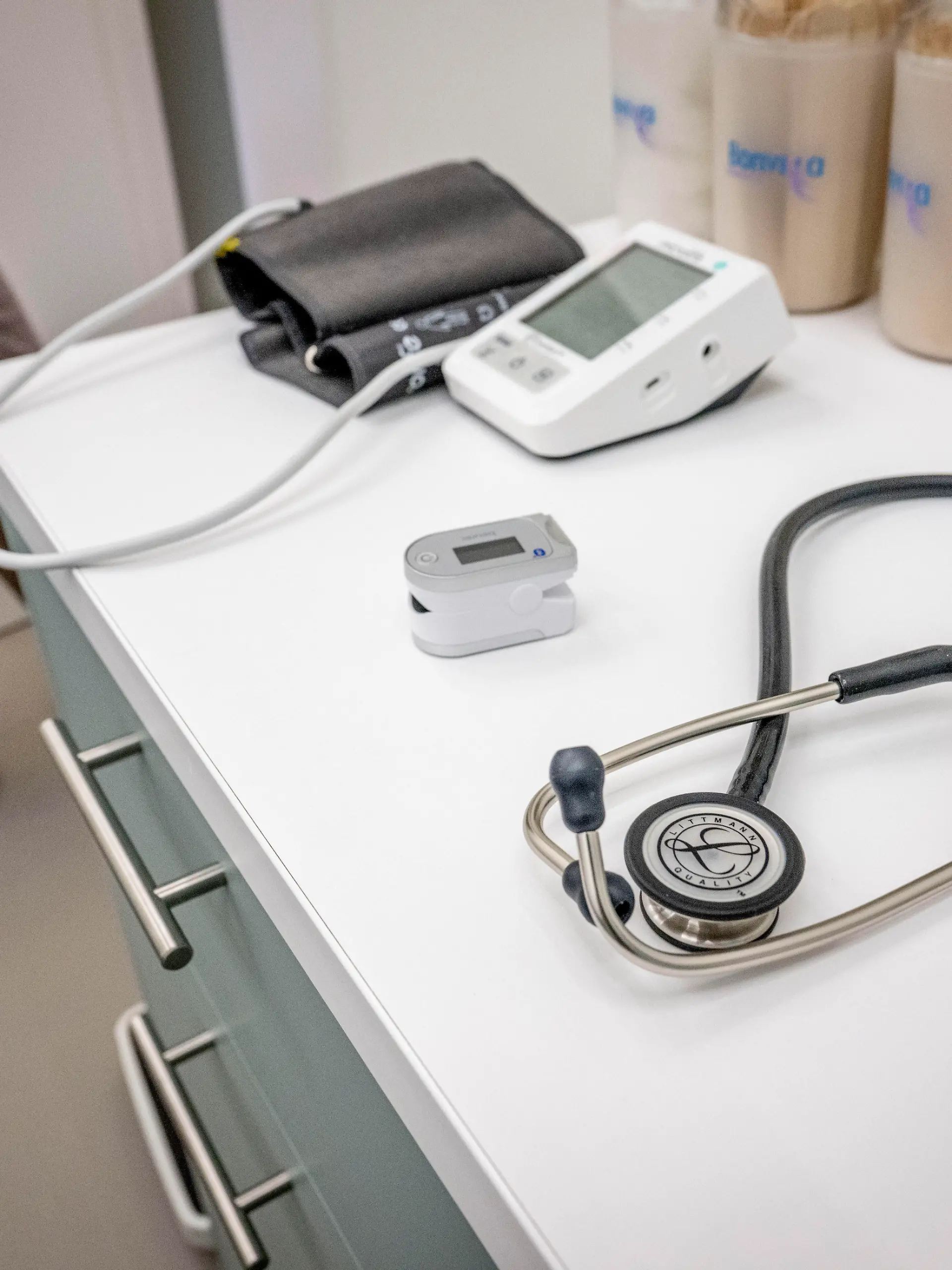 ILLUSTRATIVE - A general practitioner examines a patient during a visit to the iROBIN UTRECHT GP practice