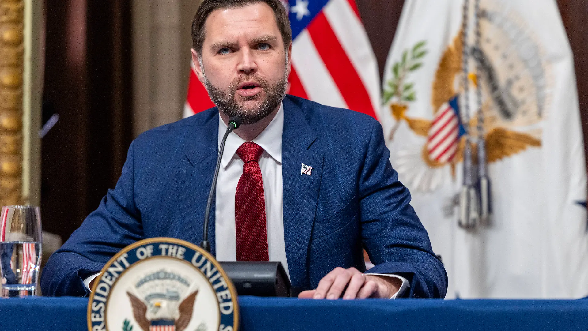 US Vice President JD Vance Hosts a White House Fraud Task Force Meeting