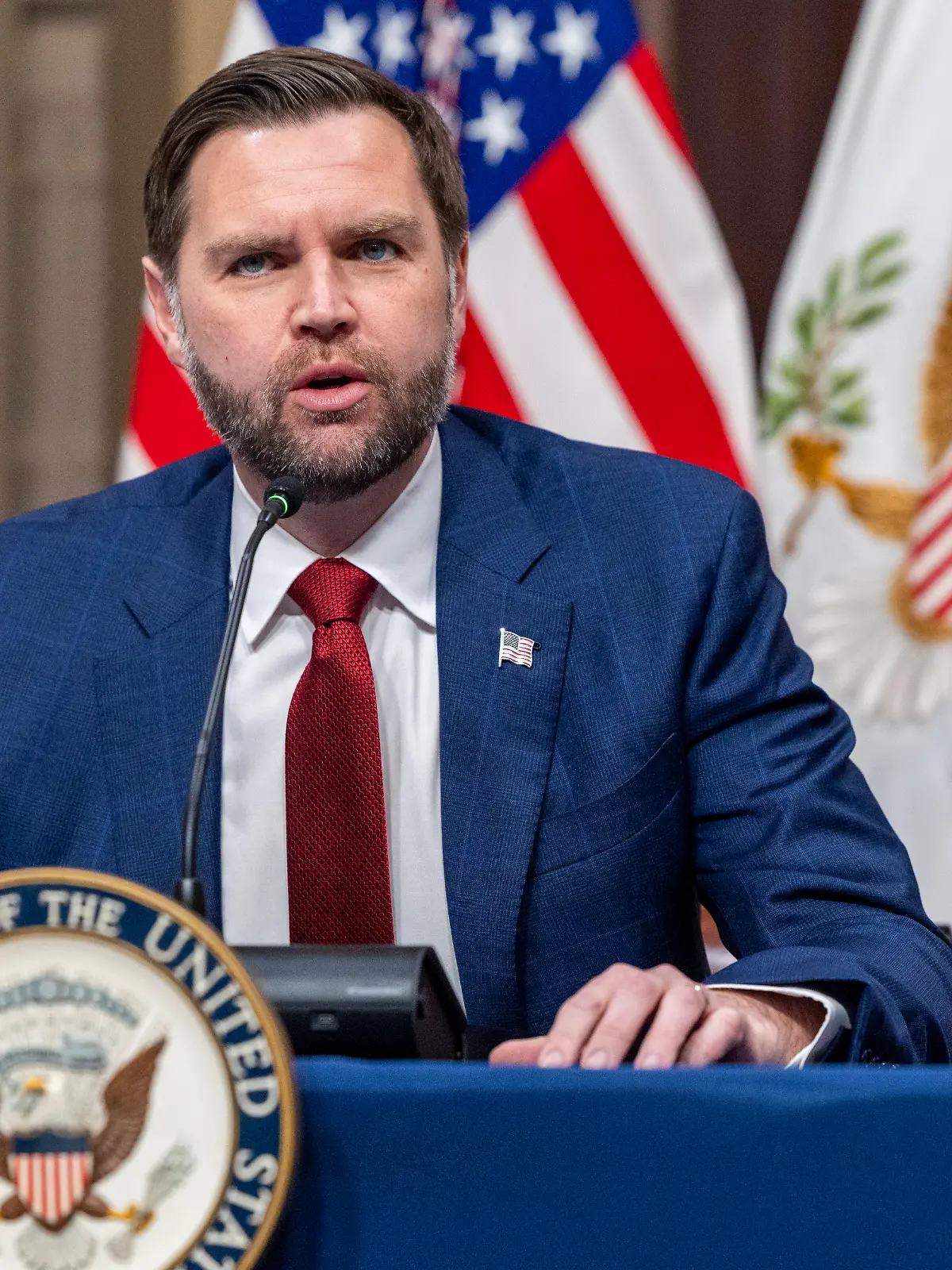 US Vice President JD Vance Hosts a White House Fraud Task Force Meeting