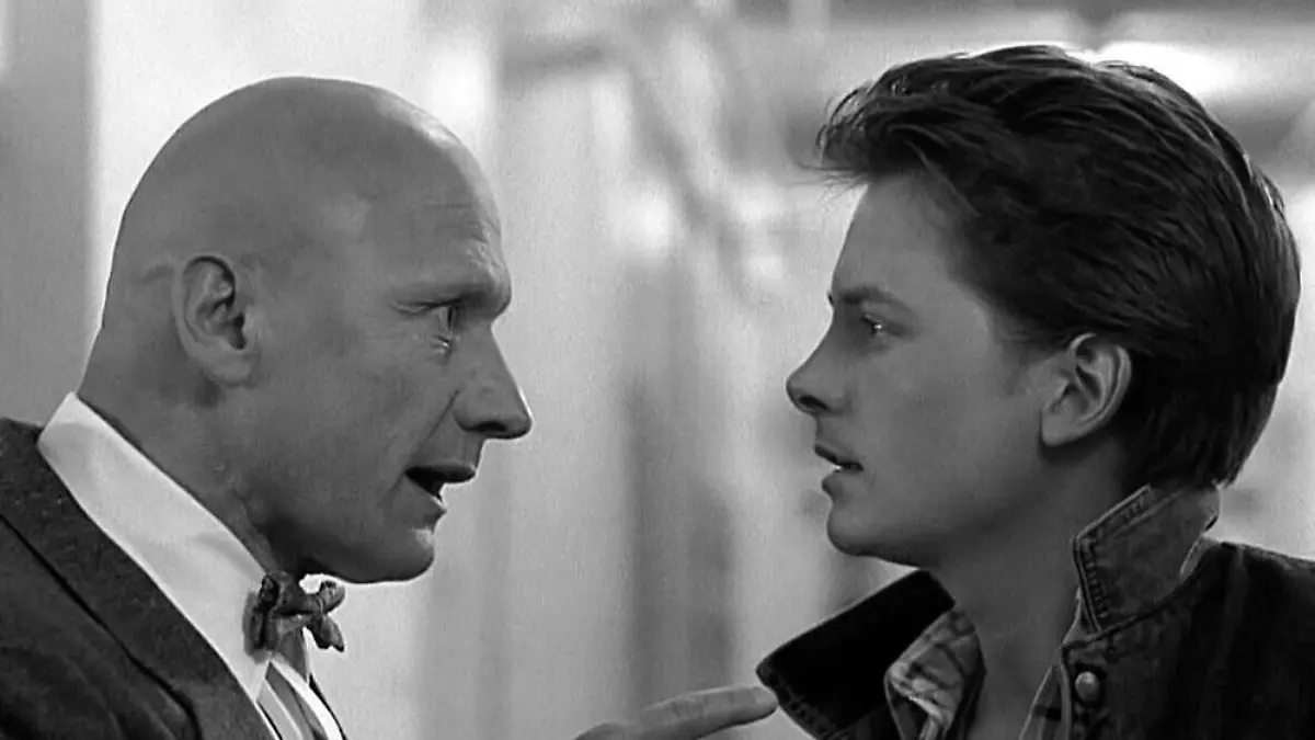 James Tolkan und Michael J. Fox