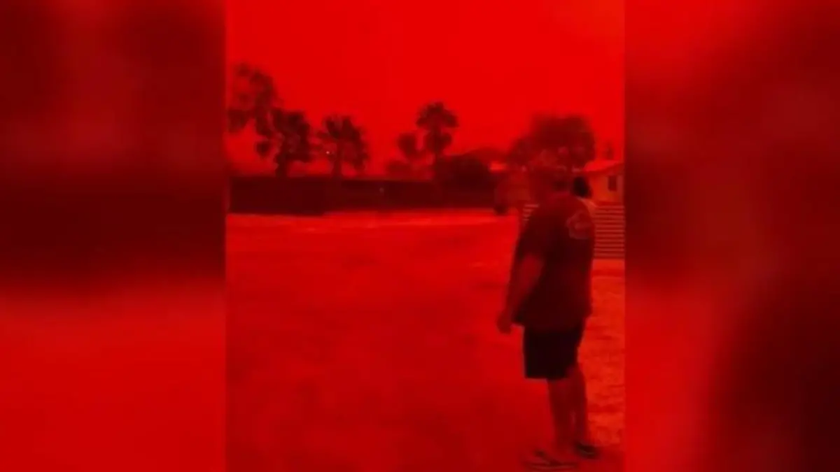 Blutroter Himmel über Australien! Anwohner beschreiben „apokalyptische Szenen“ Seltenes Naturspektakel nach Staubsturm