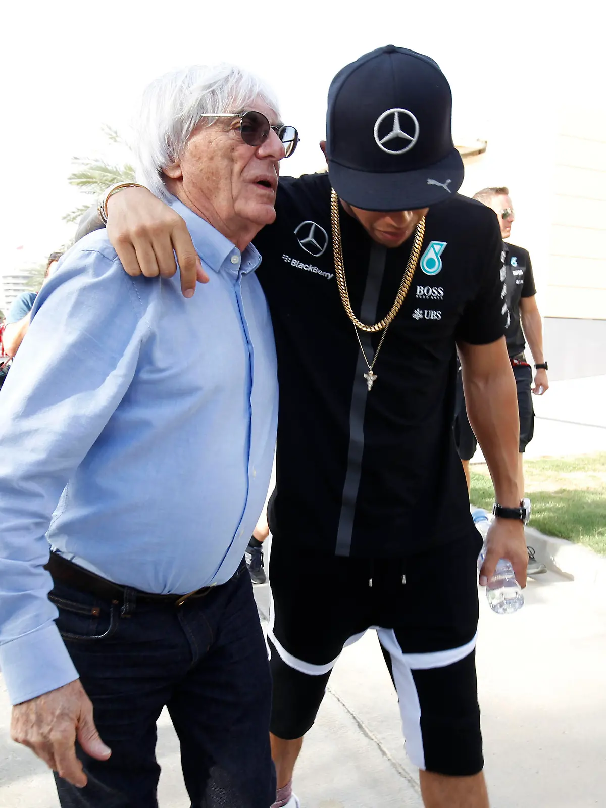 Bernie Ecclestone und Lewis Hamilton.