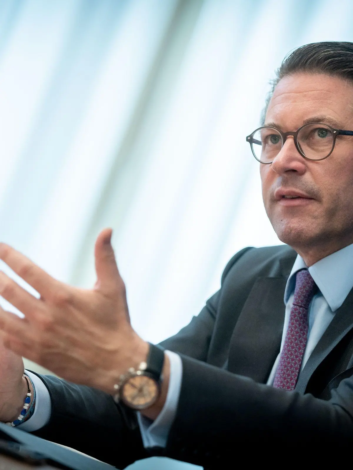 07.07.2021, Berlin: Andreas Scheuer (CSU), Bundesminister für Verkehr und digitale Infrastruktur, spricht in einem Interview mit Journalisten der Deutschen Presse-Agentur. Foto: Kay Nietfeld/dpa +++ dpa-Bildfunk +++
