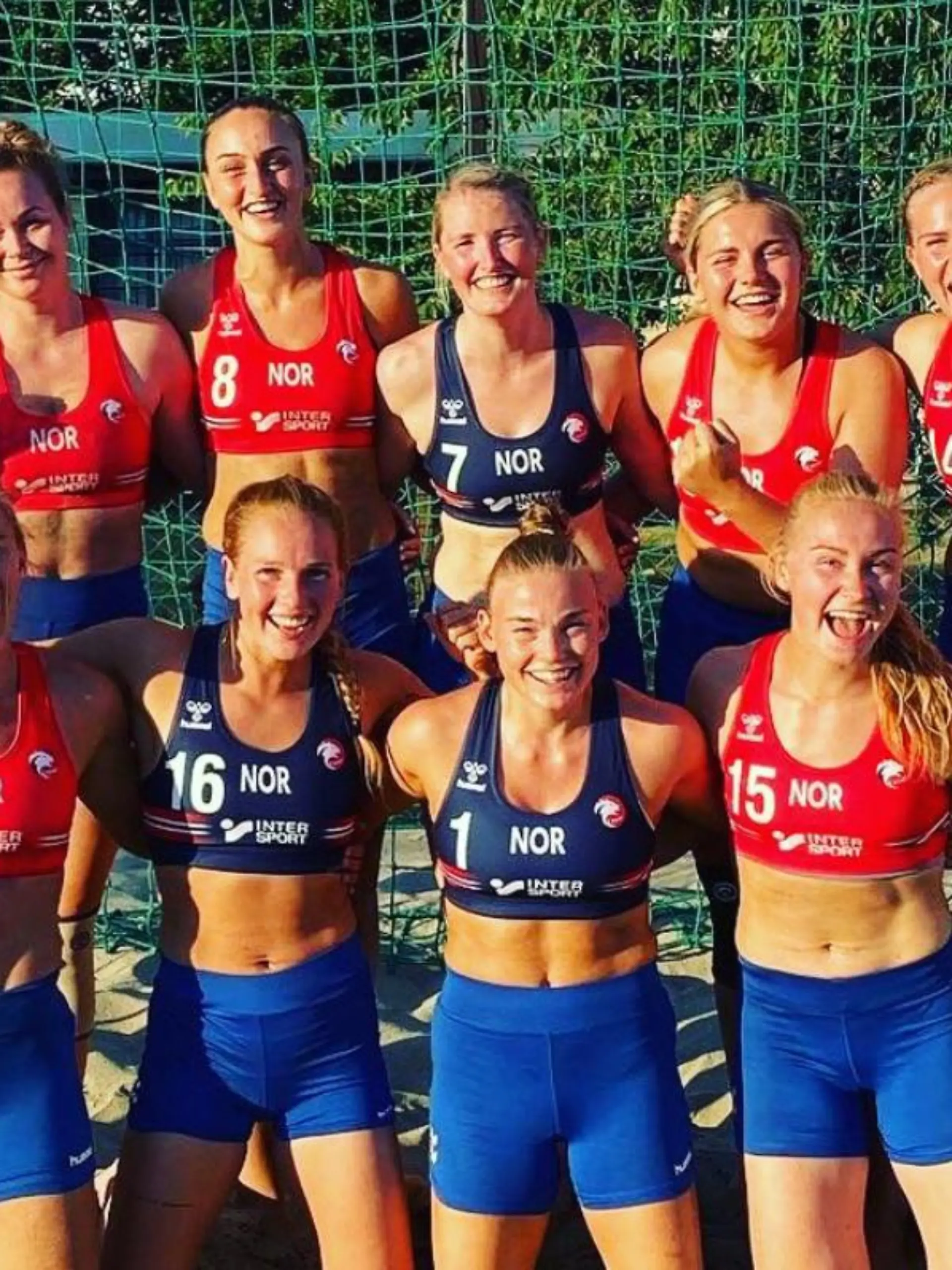 Das Beachvolleyballteam aus Norwegen.