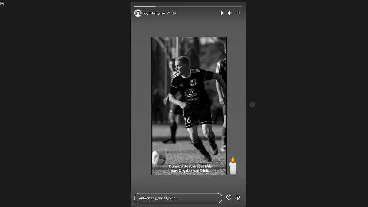 Die SG Kenz trauert um einen Mitspieler