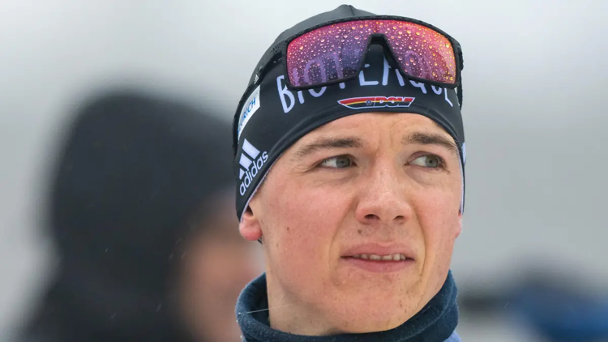 Biathlon: Weltmeisterschaft, Training, Männer. Justus Strelow aus Deutschland trainiert vor der Männer-Staffel am Samstag (18.02.2023).