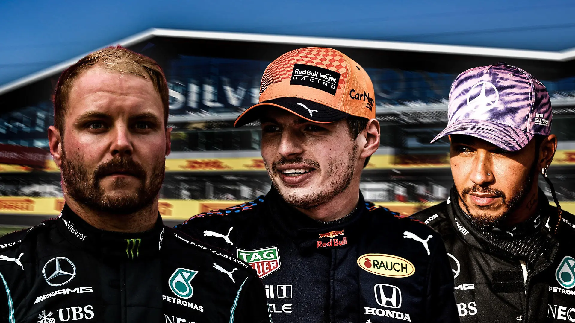 Valtteri Bottas, Max Verstappen, Lewis Hamilton