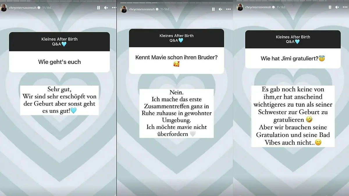 Cheyenne Ochsenknecht beantwortet bei einem Q&A Fragen ihrer Fans.