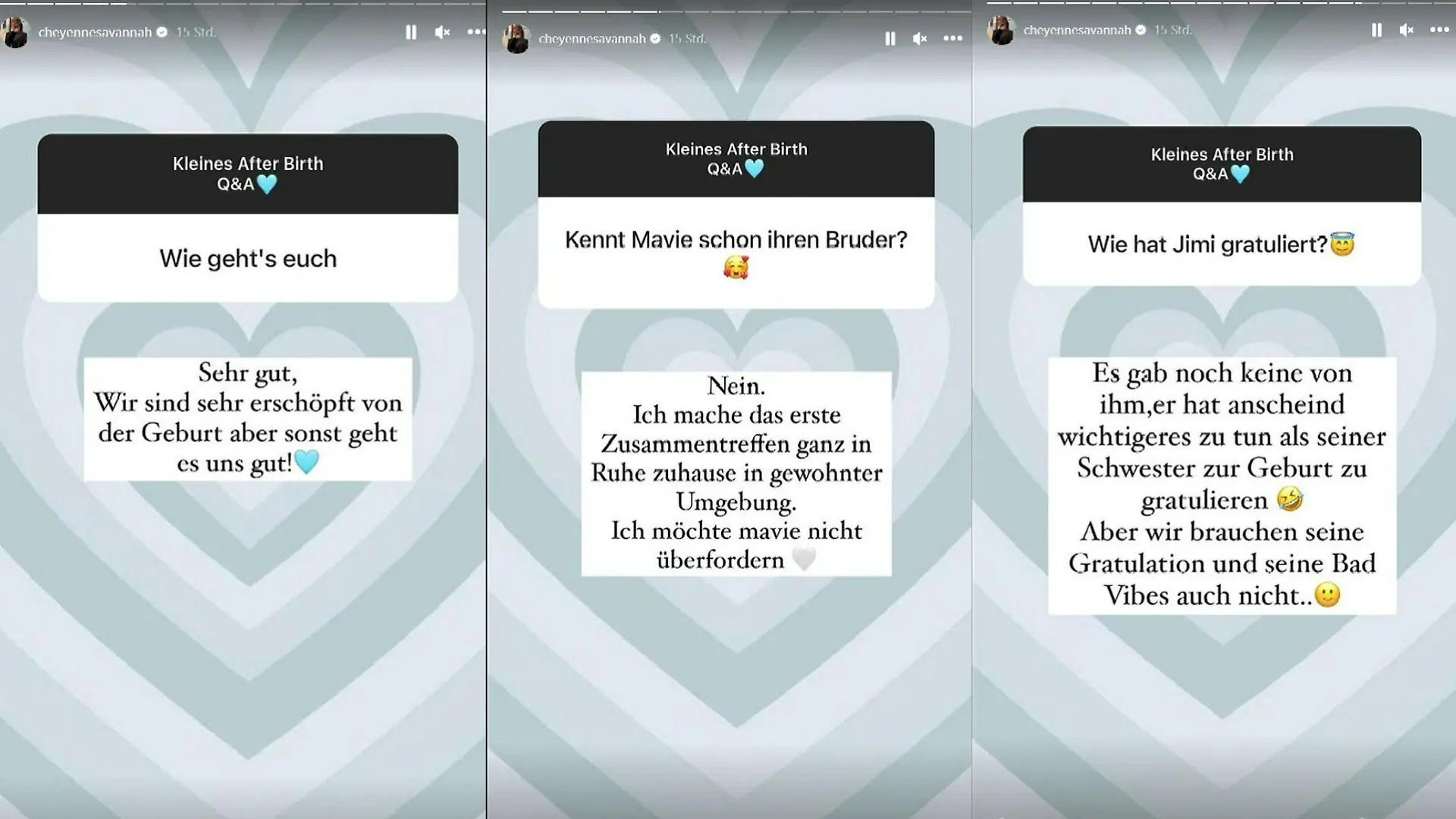 Cheyenne Ochsenknecht beantwortet bei einem Q&A Fragen ihrer Fans.