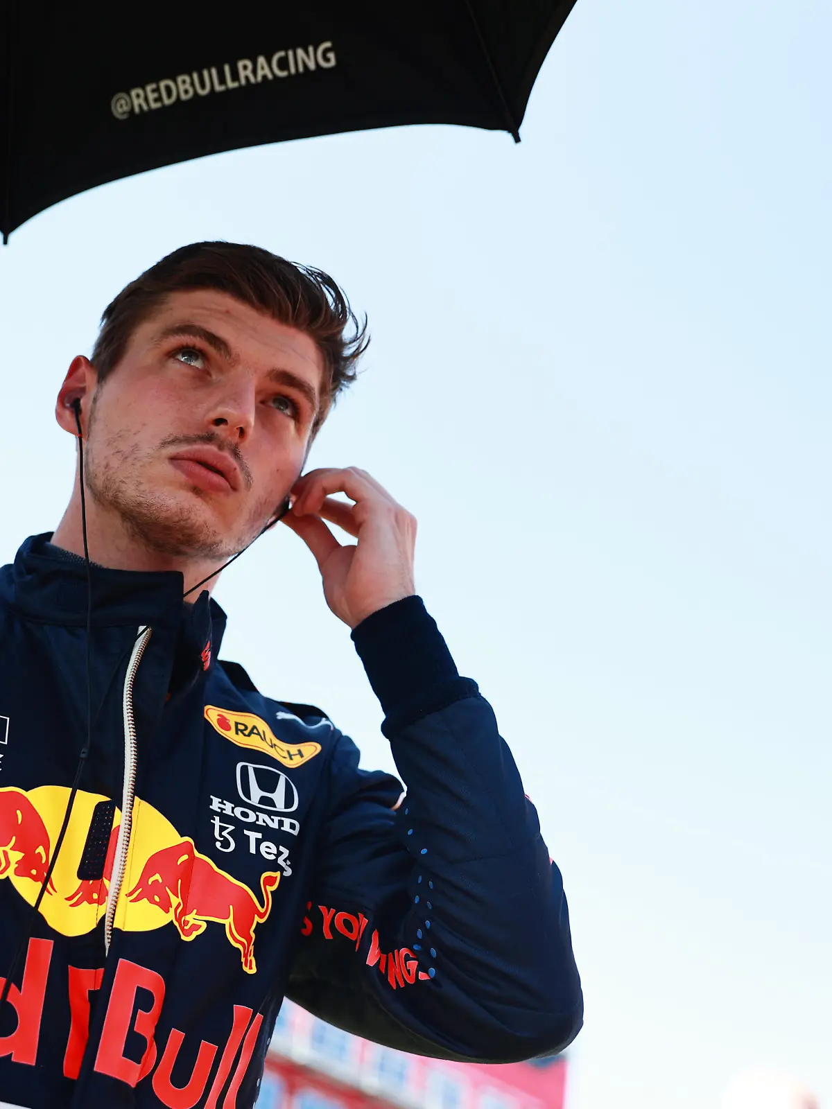 NORTHAMPTON, ENGLAND - JULY 18: Max Verstappen of Netherlands and Red Bull Racing prepares to drive on the grid before the F1 Grand Prix of Great Britain at Silverstone on July 18, 2021 in Northampton, England. (Photo by Mark Thompson/Getty Images)