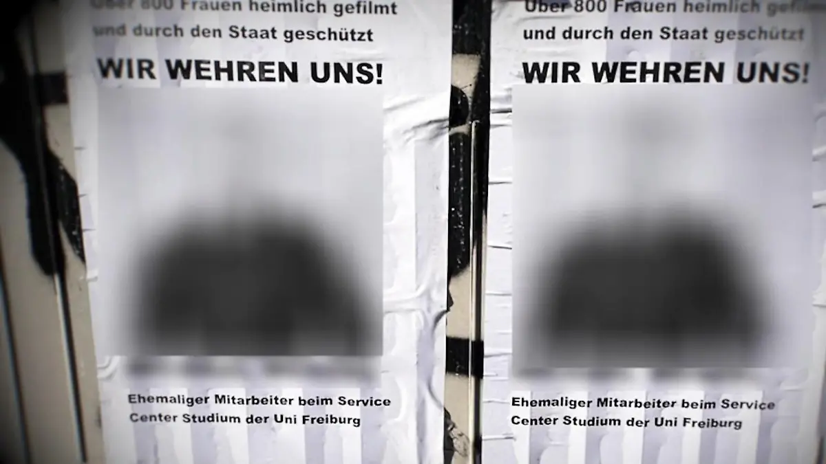 Er filmte heimlich Frauen! Plakate outen Ex-Uni-Mitarbeiter An der Universität Freiburg