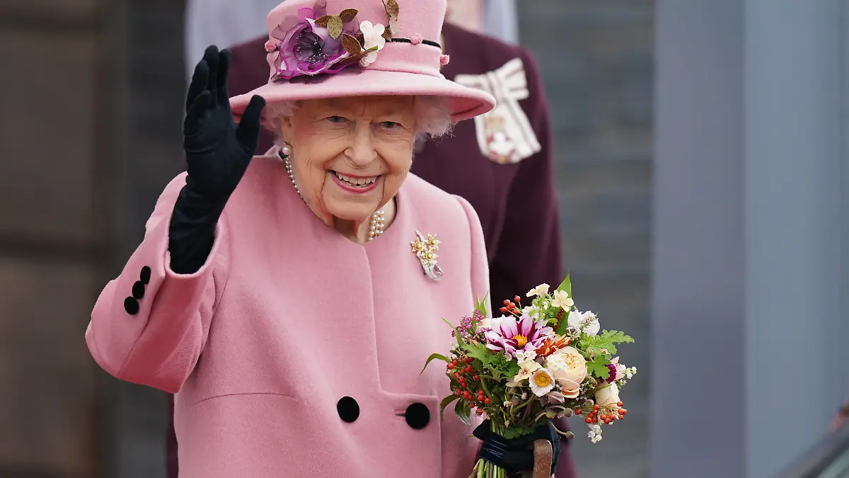 Ceremonial opening of the Sixth Senedd. Queen Elizabeth II leaves after attending the opening ceremony of the sixth session of the Senedd in Cardiff. Picture date: Thursday October 14, 2021. See PA story ROYAL Senedd. Photo credit should read: Jacob King/PA Wire URN:63053021