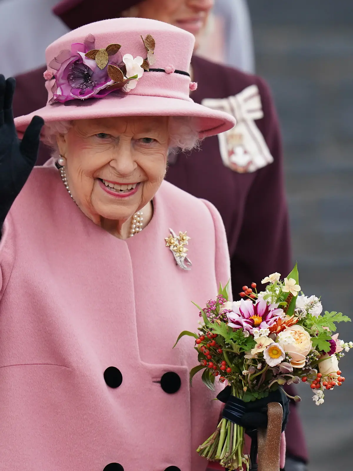 Ceremonial opening of the Sixth Senedd. Queen Elizabeth II leaves after attending the opening ceremony of the sixth session of the Senedd in Cardiff. Picture date: Thursday October 14, 2021. See PA story ROYAL Senedd. Photo credit should read: Jacob King/PA Wire URN:63053021