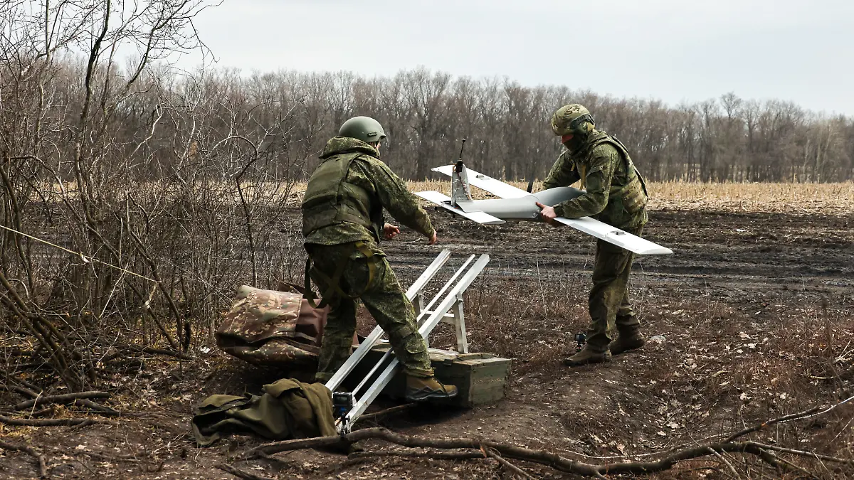 RUSSIA, BELGOROD REGION - MARCH 24, 2026: Servicemen of an FPV interceptor drone crew of the 11th army corps are deployed with the North Group of the Russian Armed Forces (Credit Image: © Vladimir Gerdo/TASS via ZUMA Press