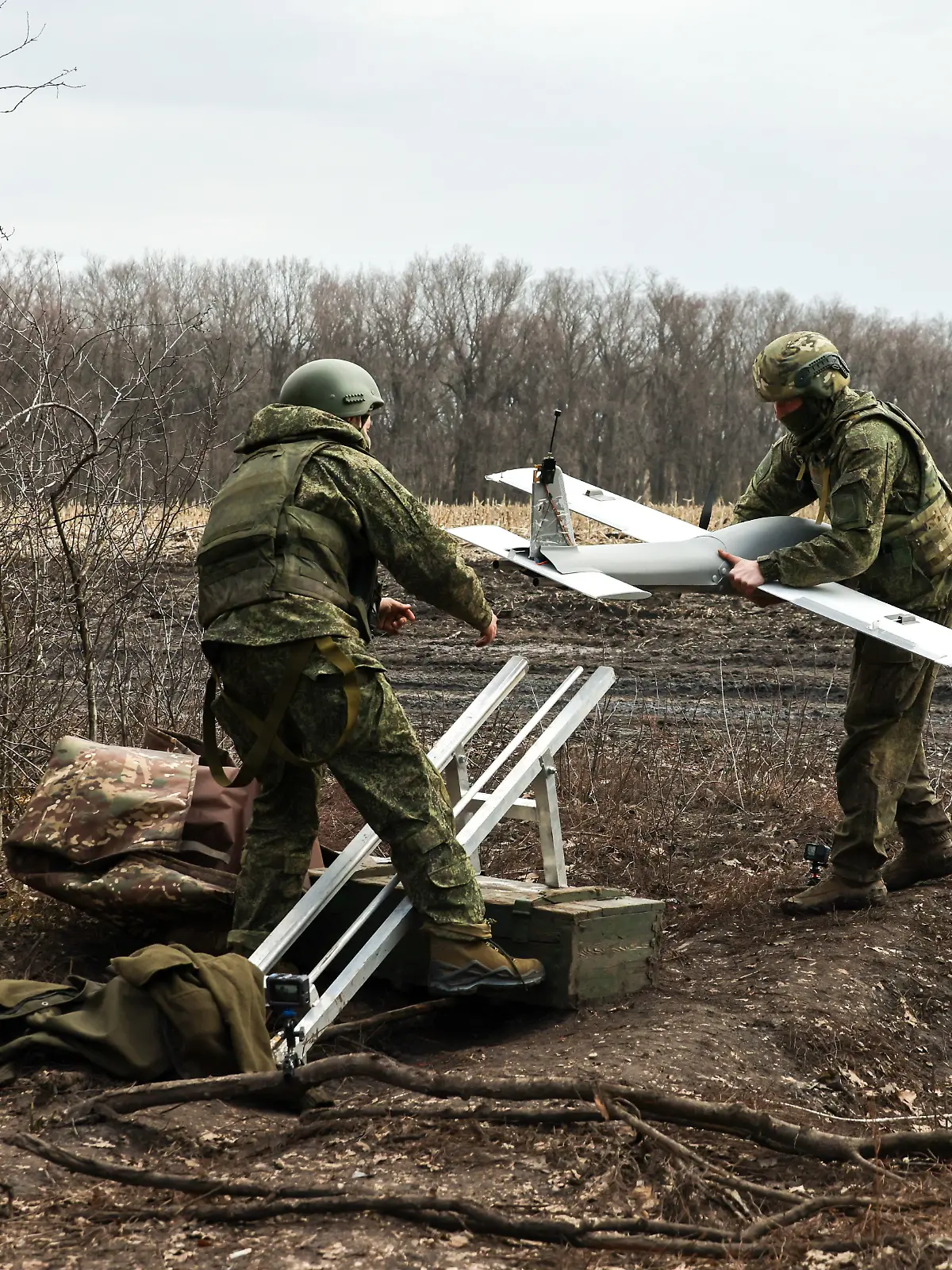 RUSSIA, BELGOROD REGION - MARCH 24, 2026: Servicemen of an FPV interceptor drone crew of the 11th army corps are deployed with the North Group of the Russian Armed Forces (Credit Image: © Vladimir Gerdo/TASS via ZUMA Press