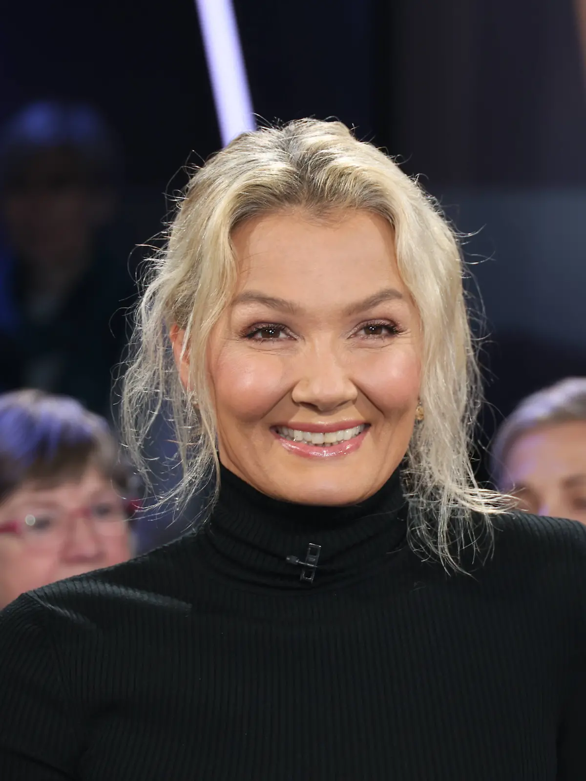 Franziska van Almsick, ehemalige Profischwimmerin, zu Gast in der NDR Talk Show, Fototermin am 13.3.2026 im Fernsehstudio Hamburg Lokstedt vor der Sendung im 3. Programm des NDR Fernsehen *** Franziska van Almsick, former professional swimmer, as a guest on the NDR Talk Show, photo session on 13 3 2026 in the Hamburg Lokstedt television studio before the broadcast on the 3 program of NDR television