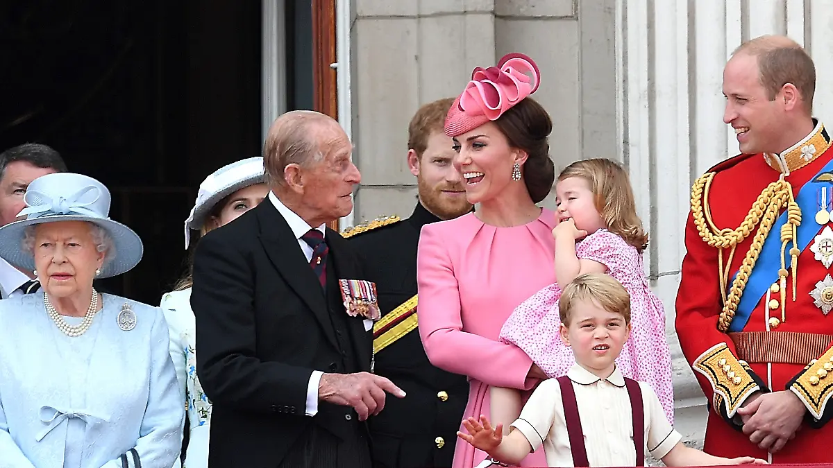 Prinz Philip und Prinzessin Kate.