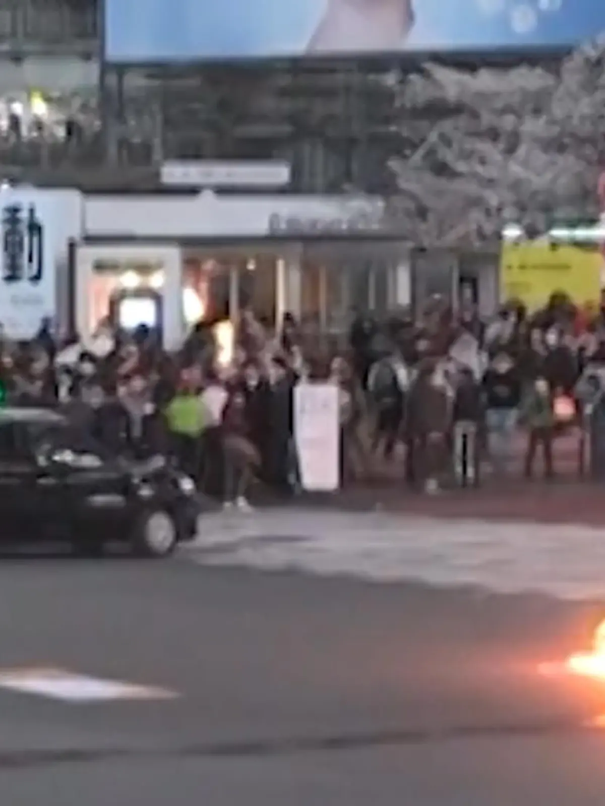 Bild zu: "Feuer-Schock auf Tokios Mega-Kreuzung! Mann (50) zündet plötzlich Flüssigkeit an"