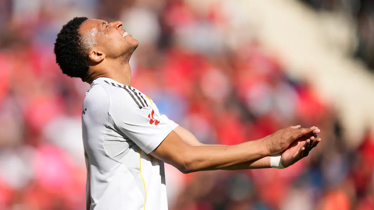 Real Madrid's Kylian Mbappe reacts during a La Liga soccer match between Mallorca and Real Madrid in Palma de Mallorca, Spain, Saturday, April 4, 2026. (AP Photo/Jose Breton)