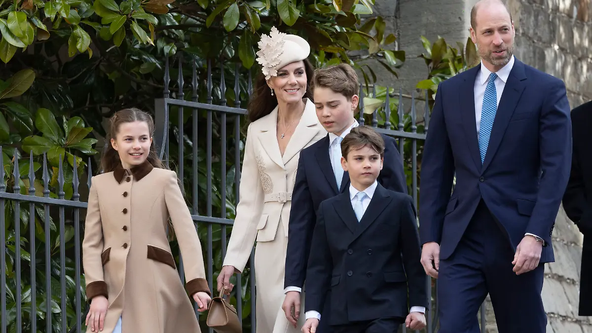 Die britische Königsfamilie beim Ostergottesdienst in der St. George’s Chapel im Windsor Castle